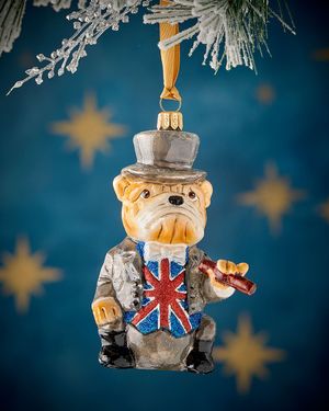 English Bulldog Christmas Ornament