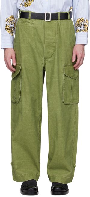 Kenzo Khaki Kenzo Paris Adjustable Cargo Pants