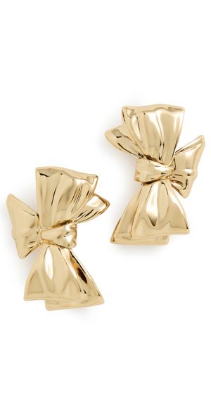 Jennifer Fisher Small Bow Earrings Yellow Gold One Size