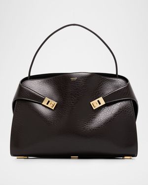 Hug Maxi Grain Leather Shoulder Bag