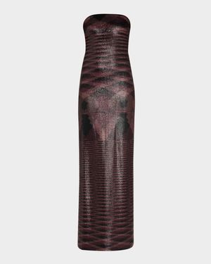 Flame Pattern Long Dress