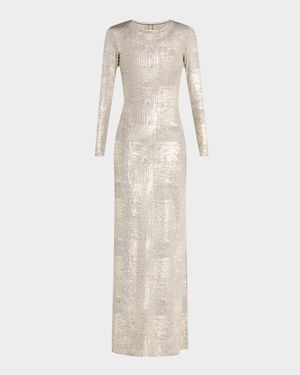 Christie Washed Metallic Maxi Dress
