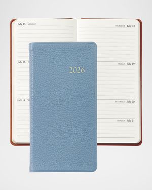 2026 6" Leather Pocket Datebook