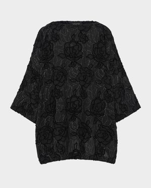 3/4-Sleeve Bateau-Neck Tunic (Long Length)