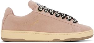 Lanvin Pink Suede Curb Lite Sneakers