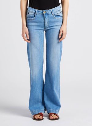 Le Temps Des Cerises - Jean flare taille haute - Taille 34 - Bleu