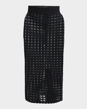 Crochet Pencil Midi Skirt