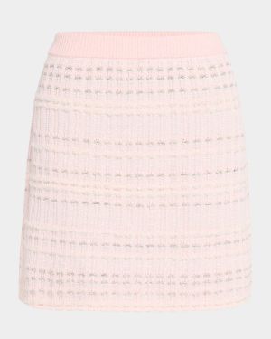 Seersucker Knit Tweed Jacquard Mini Skirt