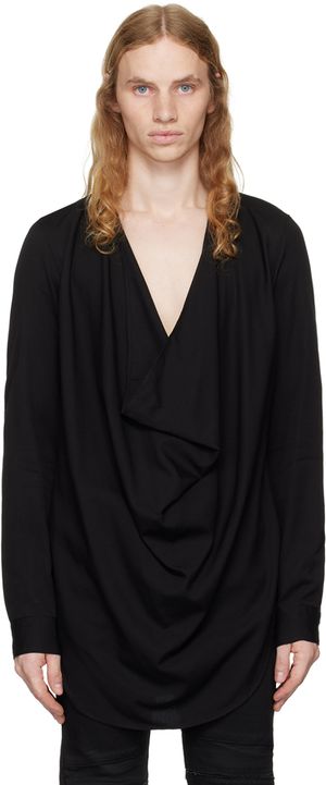 Julius Black Off-Neck Shirt