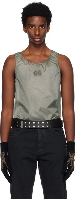44 Label Group Khaki Sheer Tank Top