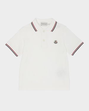 Boy's Logo-Applique Short-Sleeve Polo Shirt, Size 8-10