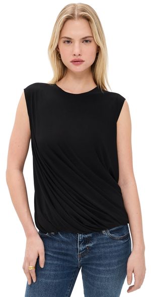 Norma Kamali Sleeveless Twist Top Black S
