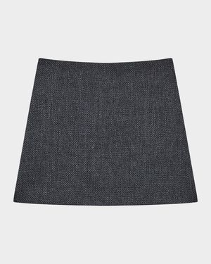 Plush Tweed Virgin Wool Mini Skirt
