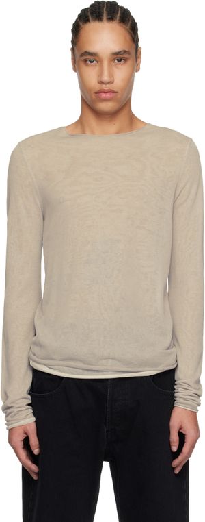 Entire Studios Gray Duplex Knit T-shirt
