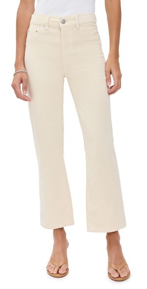 DL1961 Patti Straight High Rise Ankle Corduroy Jeans Manilla (Corduroy) 32
