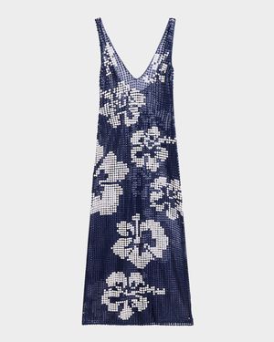 Hibiscus Button Gown