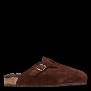 Bosabo - Sabots en cuir velours - Taille 41 - Marron