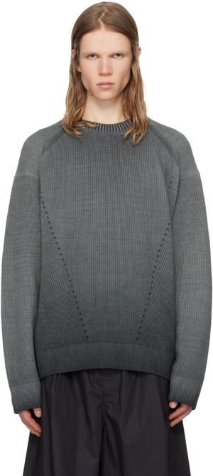 Juun.J Gray Cotton Dyed Sweater