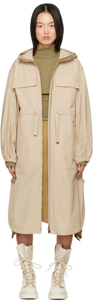 Moncler Beige Peronne Long Coat