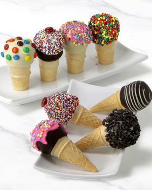 Belgian Chocolate Ice Cream Cone Cake Pops