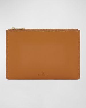 Oliveta Zip Vacchetta Leather Card Case