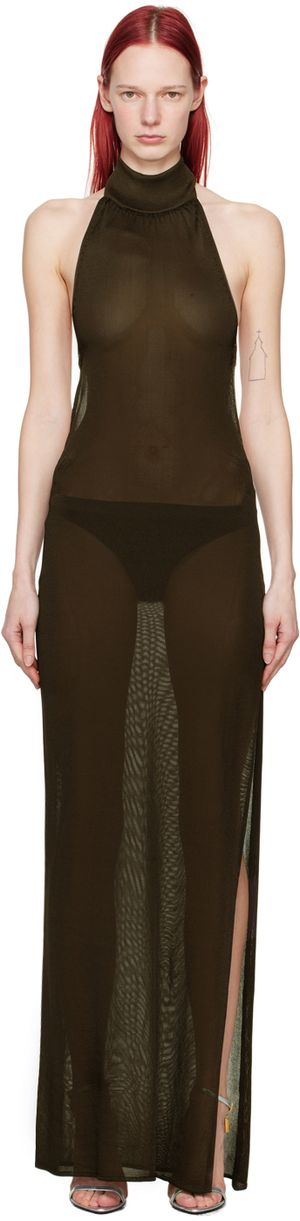 TOM FORD Brown Evening Maxi Dress
