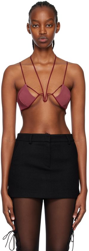 Nensi Dojaka Soutien-gorge angulaire bourgogne