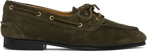Bally Khaki Plume Boat Shoes