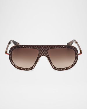 Studded Metal Shield Sunglasses