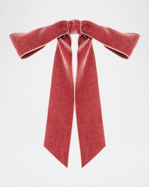 Adley Velvet Bow Barrette