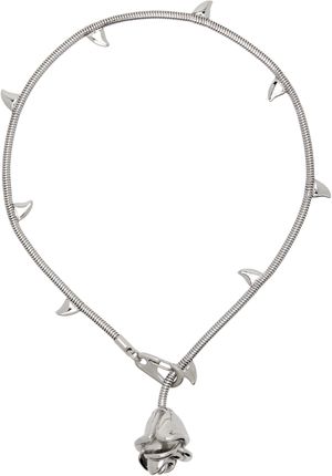 Marland Backus Silver Rosebud Necklace