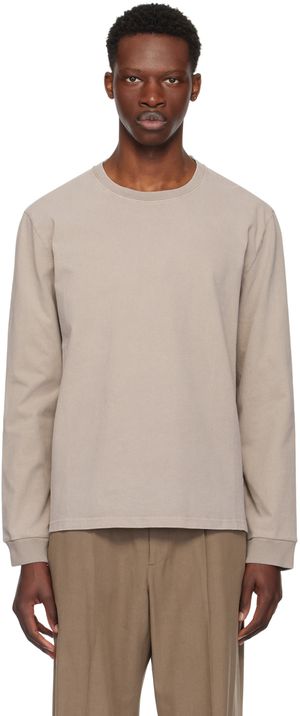 OUR LEGACY T-shirt à manches longues Tour taupe