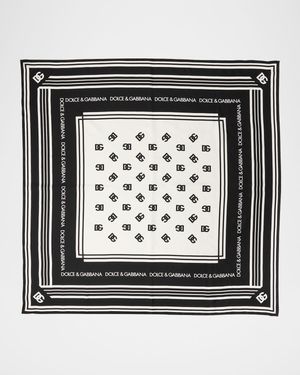 DG Monogram Silk Twill Square Scarf