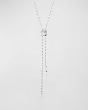 Quatre 18K White Gold Double Edition Small Tie Necklace