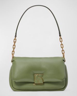 dakota puffy smooth leather crossbody bag