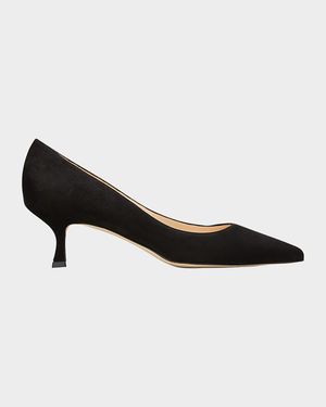 Srila Suede Low-Heel Pump
