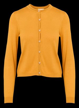 Petite Mendigote - Gilet droit boutonné - Taille L - Jaune