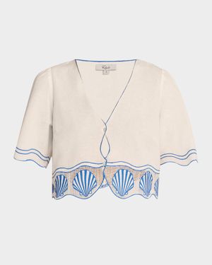Venice Embroidered Crop Top