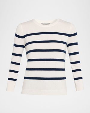 Cashmere Striped Crewneck
