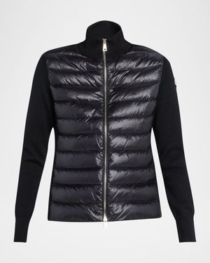 Combo Down Short Cardigan