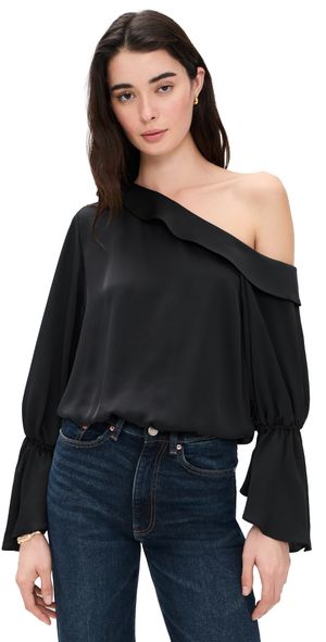 Ramy Brook Sammy Blouse Black L