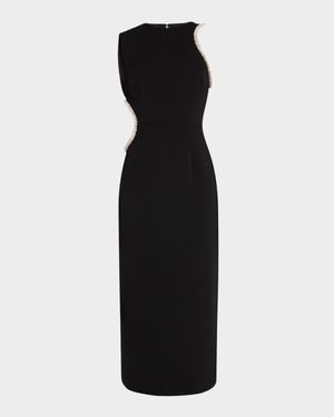 Nadya Crystal-Embellished Cutout Midi Dress