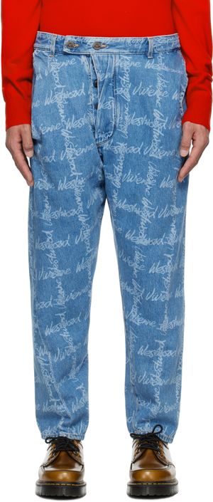 Vivienne Westwood Blue Drunken Jeans