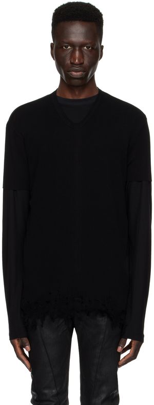 Julius Black Damaged T-Shirt