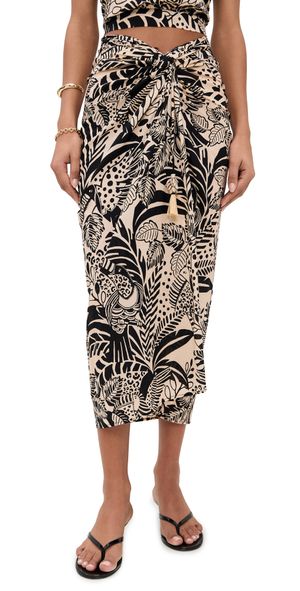 Poupette St Barth Uma Long Skirt Black Toucan L