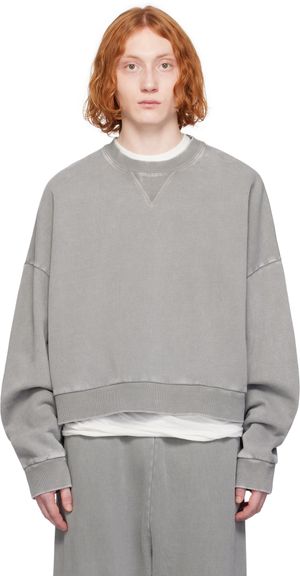 Entire Studios Pull molletonné droit gris - Uniform
