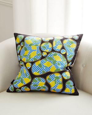 Lemon Pebbles Cushion, 20" Square