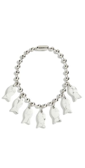 Julietta Fish Necklace Silver/White One Size