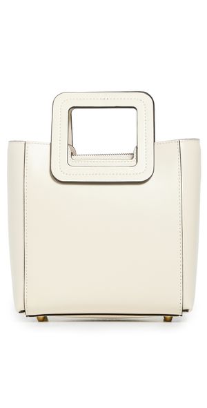 STAUD Mini Shirley Leather Bag Cream Contrast One Size