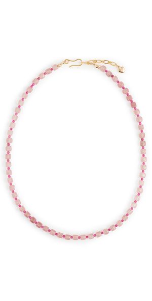 Brinker + Eliza Doe Necklace Strawberry Quartz One Size